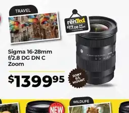 Teds Cameras Sigma 16-28mm f/2.8 DG DN C Zoom offer