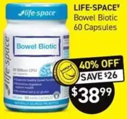 Chemist King LIFE-SPACE Bowel Biotic 60 Capsules offer