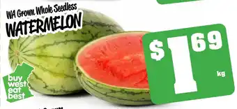 Farmer Jack's WA Grown Whole Seedless WATERMELON offer