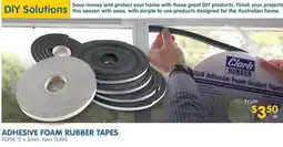 Clark Rubber ADHESIVE FOAM RUBBER TAPES offer