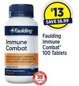 Faulding Immune Combat* 100 Tablets