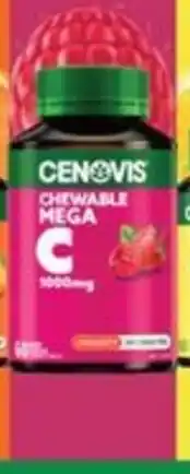 Star Discount Chemist Cenovis Vitamin C 1000mg Berry* 60 Chewable Tablets offer