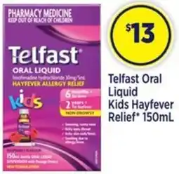 Star Discount Chemist Telfast Oral Liquid Kids Hayfever Relief* 150mL offer