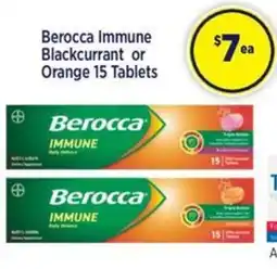 Star Discount Chemist Berocca Immune Blackcurrant or Orange 15 Tablets offer