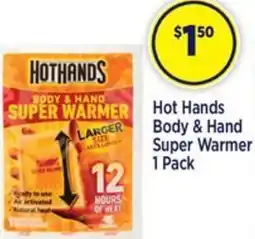 Hot Hands Body & Hand Super Warmer 1 Pack