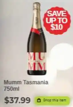Mumm Tasmania 750ml