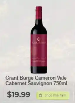 Grant Burge Cameron Vale Cabernet Sauvignon 750ml