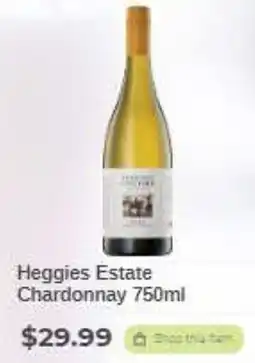Heggies Estate Chardonnay 750ml