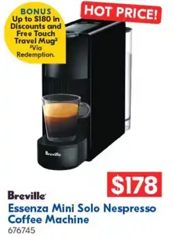 Betta Breville Essenza Mini Solo Nespresso Coffee Machine offer