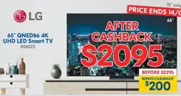Betta LG 65" QNED86 4K UHD LED Smart TV offer