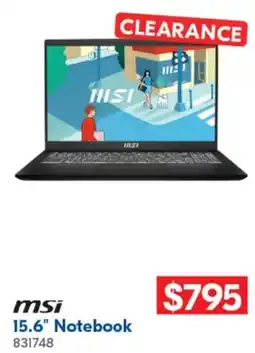 Betta msi 15.6" Notebook offer