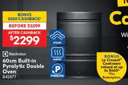 Betta Electrolux 60cm Built-in Pyrolytic Double Oven offer