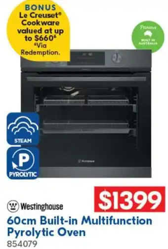 Betta Westinghouse 60cm Built-in Multifunction Pyrolytic Oven offer