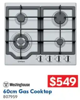 Betta Westinghouse 60cm Gas Cooktop offer