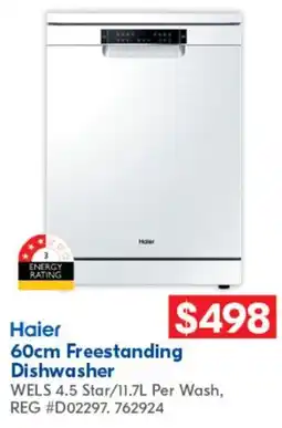 Betta Haier 60cm Freestanding Dishwasher offer