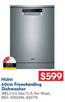 Betta Haier 60cm Freestanding Dishwasher 832770 offer