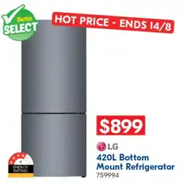 Betta LG 420L Bottom Mount Refrigerator offer
