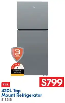 Betta TCL 420L Top Mount Refrigerator offer