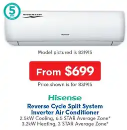Betta Hisense Reverse Cycle Split System Inverter Air Conditioner offer