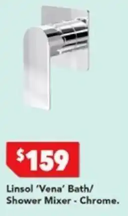 Harvey Norman Linsol 'Vena' Bath/ Shower Mixer - Chrome. offer