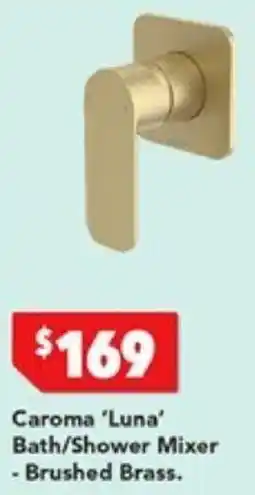Harvey Norman Caroma 'Luna' Bath/Shower Mixer - Brushed Brass. offer