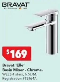 Harvey Norman Bravat 'Elle' Basin Mixer - Chrome offer