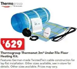 Harvey Norman Thermogroup Thermonet 3m² Under-Tile Floor Heating Kit offer
