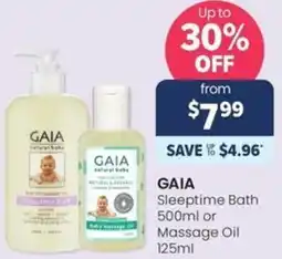 GAIA Sleeptime Bath 500ml or Massage Oil 125ml
