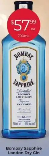 Porters Bombay Sapphire London Dry Gin 700mL offer