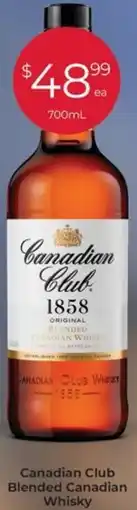 Porters Canadian Club Blended Canadian Whisky 700mL offer