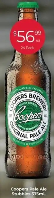 Porters Coopers Pale Ale Stubbies 375mL offer