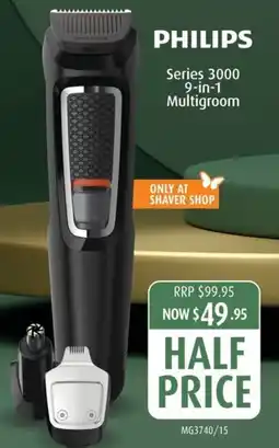 Shaver Shop PHILIPS Series 3000 9-in-1 Multigroom offer