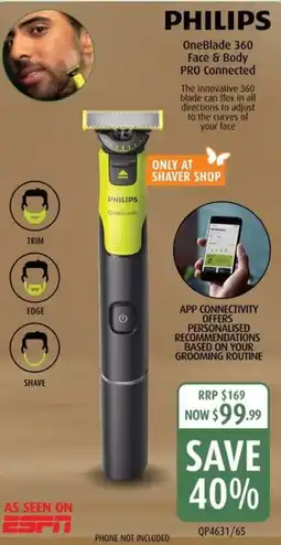 Shaver Shop OneBlade 360 Face & Body PRO Connected offer