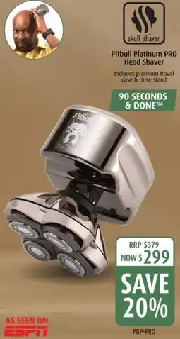 Shaver Shop Pitbull Platinum PRO Head Shaver offer
