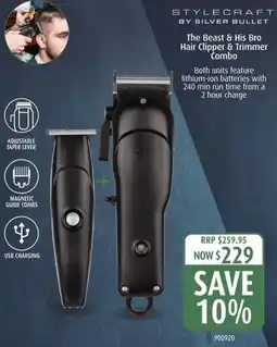 Shaver Shop The Beast & His Bro Hair Clipper & Trimmer Combo offer