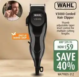 Shaver Shop V3000 Corded Hair Clipper offer