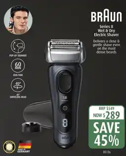 Shaver Shop Series 8 Wet & Dry Electric Shaver offer