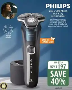 Shaver Shop Series 5000 SkinlQ Wet & Dry Electric Shaver offer