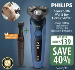 Shaver Shop Series 5000 Wet & Dry Electric Shaver offer