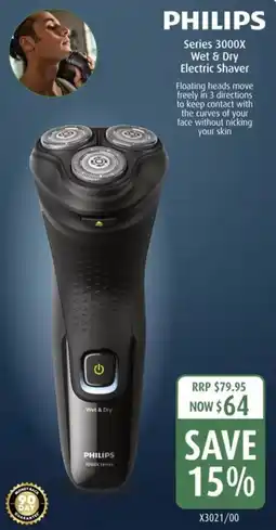 Series 3000X Wet & Dry Electric Shaver