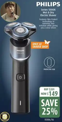 Shaver Shop Series 5000X Wet & Dry Electric Shaver offer