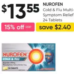 Super Pharmacy NUROFEN Cold & Flu Multi- Symptom Relief 24 Tablets offer