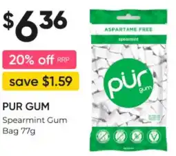 Spearmint Gum Bag 77g