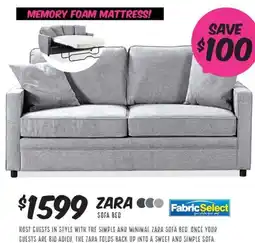 ComfortStyle Furniture & Bedding Zara Sofa Bed offer