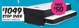 ComfortStyle Furniture & Bedding STOP OVER KING SINGLE TRUNDLE BED offer