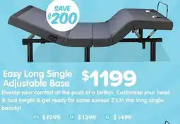 ComfortStyle Furniture & Bedding Easy Long Single Adjustable Base offer