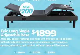ComfortStyle Furniture & Bedding Epic Long Single Adjustable Base offer