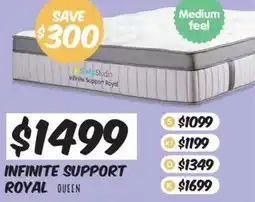 ComfortStyle Furniture & Bedding INFINITE SUPPORT ROYAL QUEEN offer