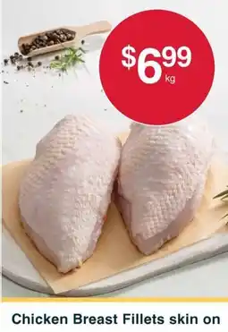 Australian Butchers Chicken Breast Fillets skin on per kg offer