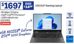 Officeworks LOQ15.6" Gaming Laptop offer